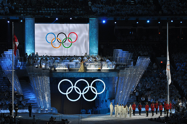 Olympics Ceremony Flag Unfurled