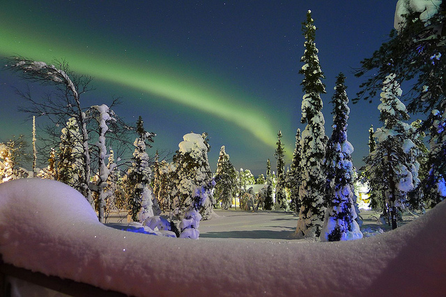 Northern Lights in winter
