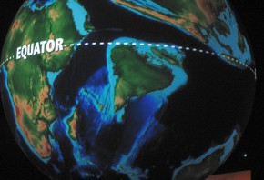 Equator on the globe