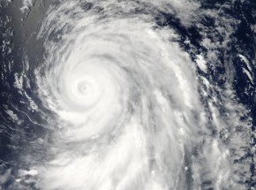 Typhoon has strong circular winds
