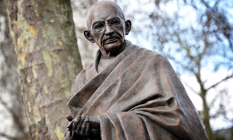 A 9 Feet Tall Statue of Gandhiji, unveiled in London's Parliament Square in 2015 to mark 100 years of his return to India from South Africa
