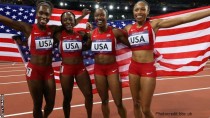 US wins 4X100m relay