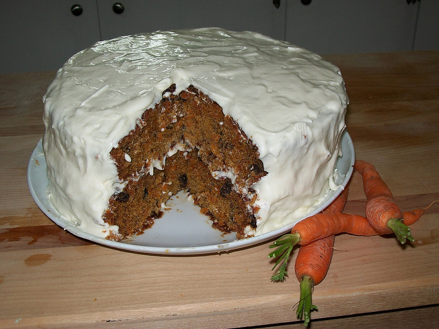 Neil made a big scoop in the cake