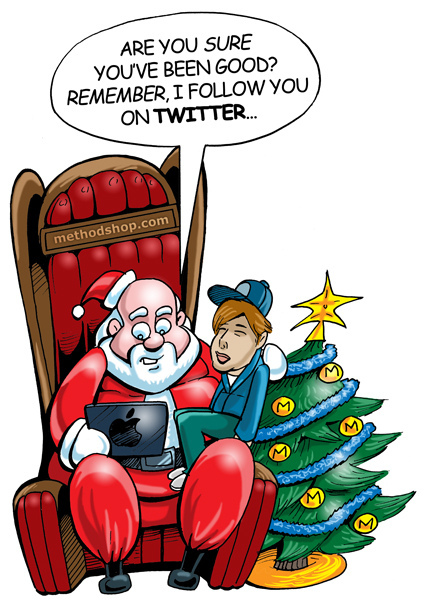 Santa following you on twitter