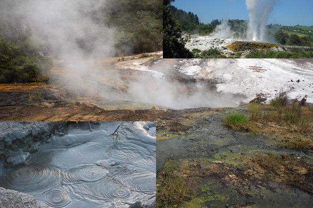 Rotorua, New Zealand, is one of the three most geothermally active areas in the world, full of hot springs, boiling mud pools and geysers