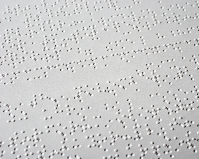 Braille on paper