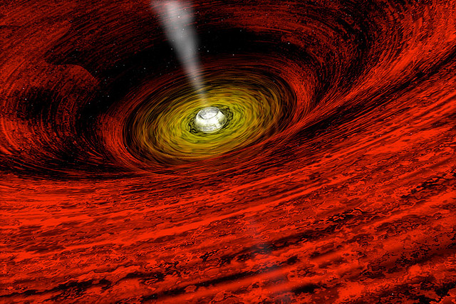 Matter swirling around black hole