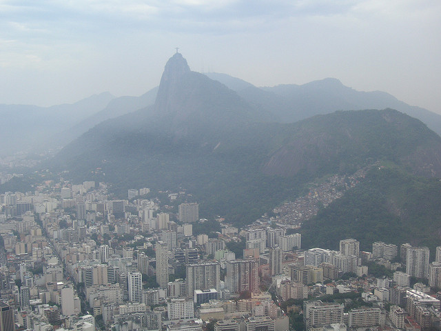 christ-the-redeemer on top of the mountain