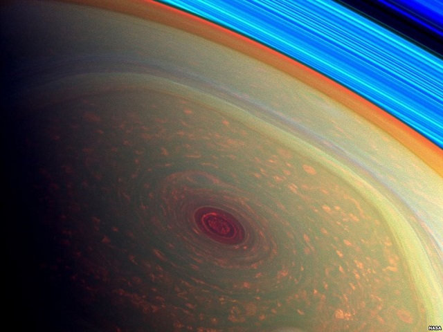 Hurricane on Saturn