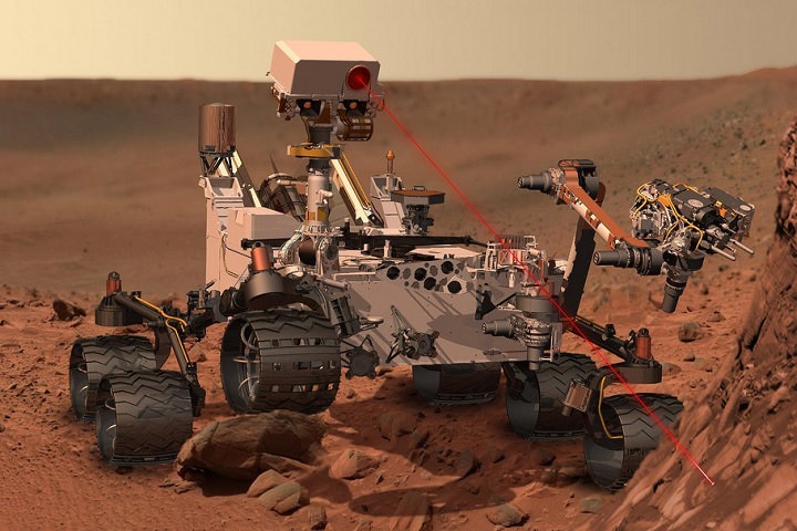 Curiosity at work on Mars
