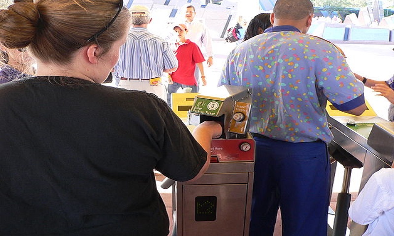 At Walt Disney World in Florida, biometric measurements are taken from the fingers of guests to ensure that a ticket is used by the same person from day to day