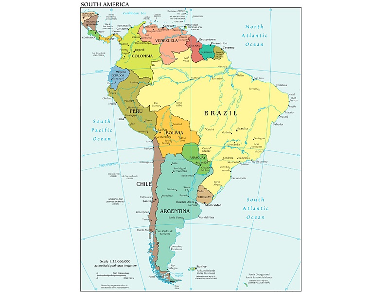 The political map of South America, Image Credit: Wikimedia Commons